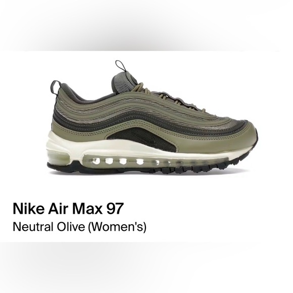 NikeAir Max 97. Neutral Olive Green and Cream Sneakers - Picture 11 of 12